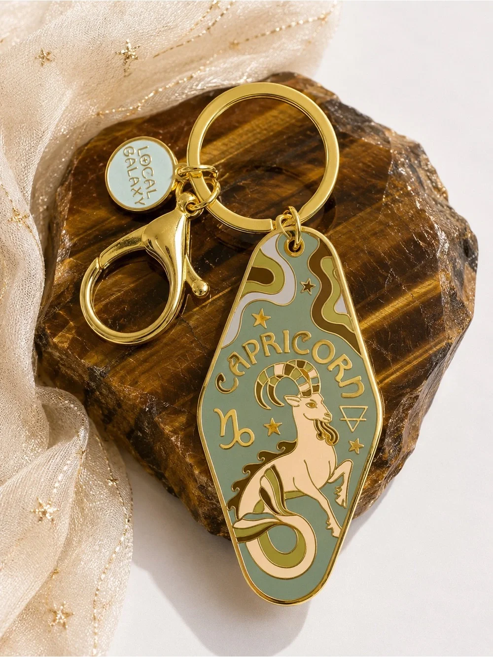 Capricorn Zodiac Keychain Bag Charm